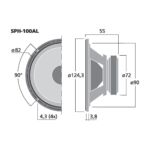 SPH-100AL | High-tech midrange speaker, 40 W, 8 Ω-6008