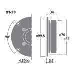 DT-99 | Hi-fi kupolový výškový reproduktor, 40 W, 8 Ω-4393