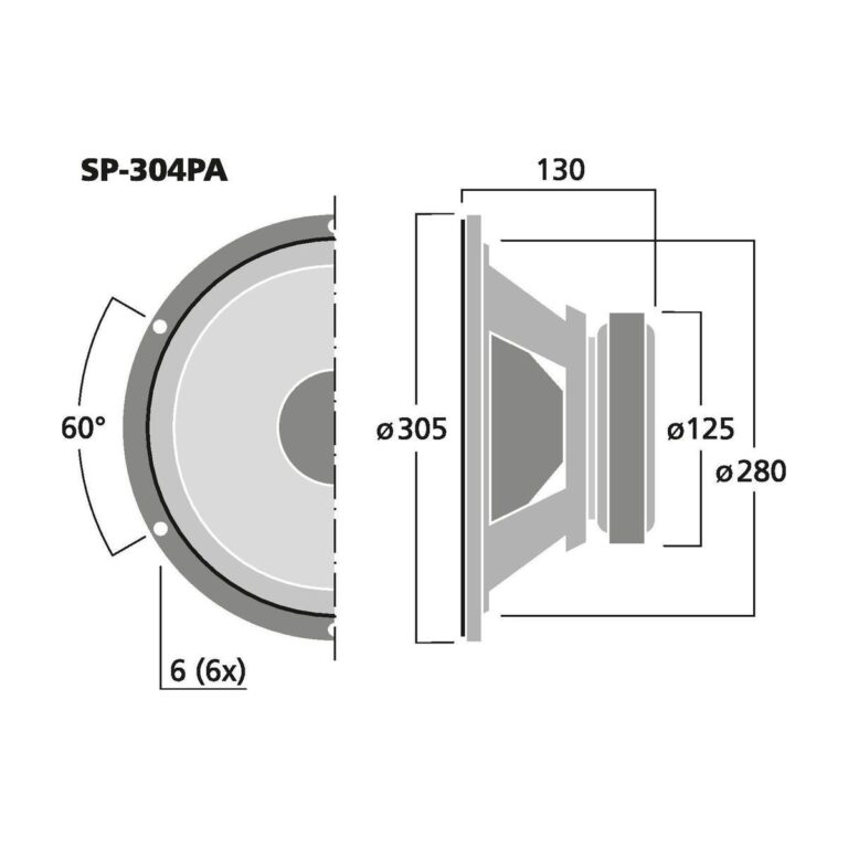 SP-304PA | PA and power Basový reproduktor, 175 W, 4 Ω-5849