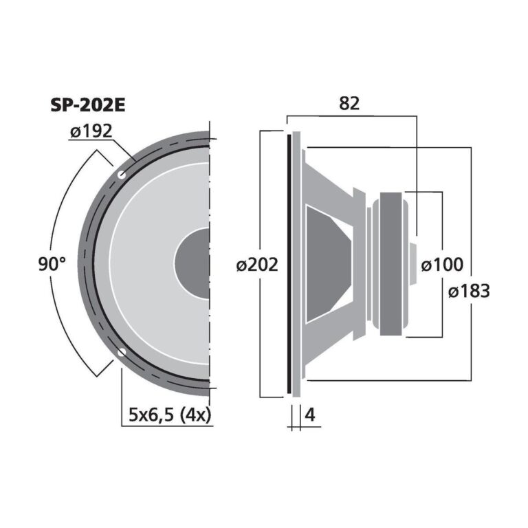 SP-202E | Hi-fi bass-midrange speaker, 50 W, 4 Ω-5812