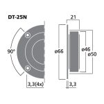 DT-25N | Neodymový Hi-Fi výškový reproduktor, 40 W, 8 Ω-4374