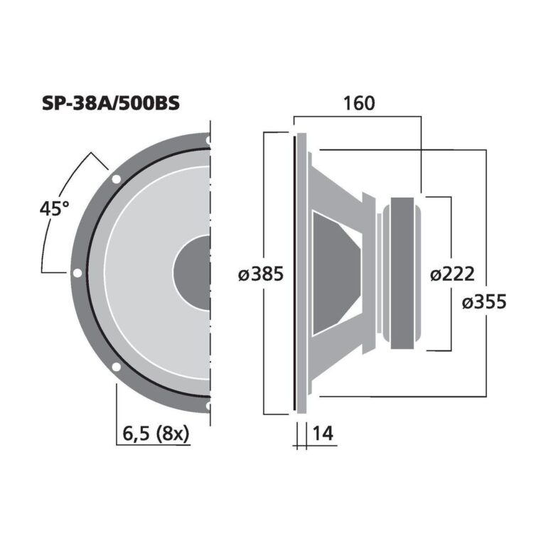 SP-38A/500BS | PA subwoofer, 500 W, 8 Ω-5869