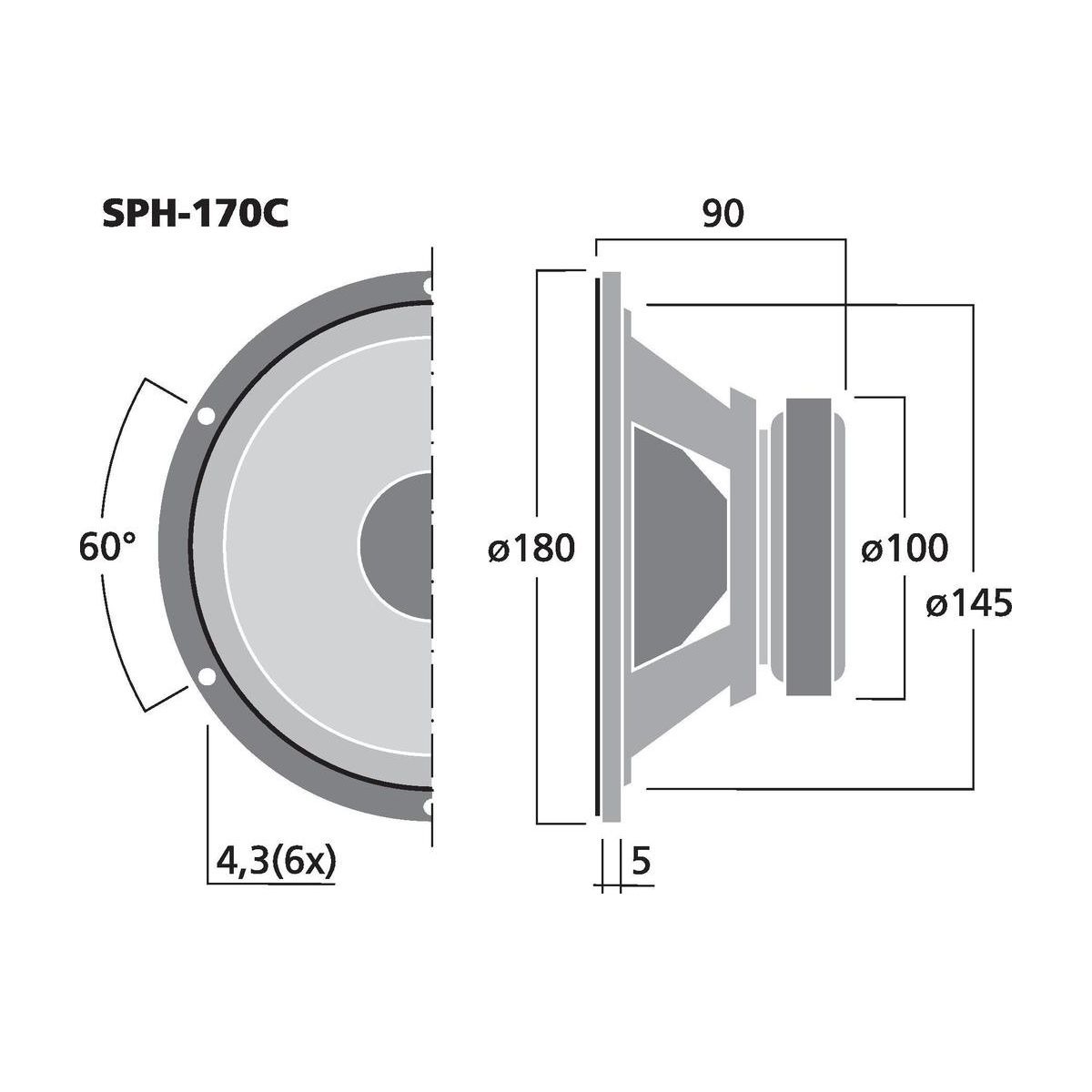 SPH-170C | High-end bass-midrange speaker, 60 W, 8 Ω-6039