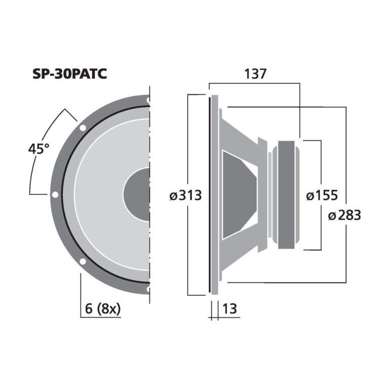 SP-30PATC | PA full range speaker, 200 W, 8 Ω-5853