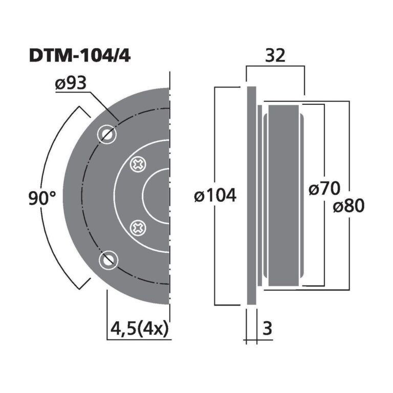 DTM-104/4 | Hi-fi kupolové výškové reproduktory, 45 W, 8 Ω (/8) a 4 Ω (/4)-4395