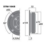 DTM-104/8 | Hi-fi kupolové výškové reproduktory, 45 W, 8 Ω (/8) a 4 Ω (/4)-4397
