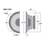 SPM-116/8 | Hi-fi bass-midrange speaker, 40 W, 8 Ω-6106