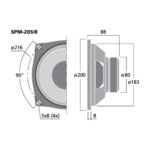 SPM-205/8 | Hi-fi bass-midrange speaker, 70 W, 8 Ω-6113