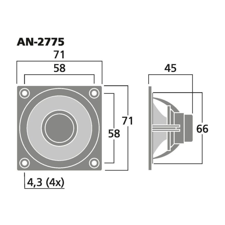 AN-2775 | Vysokokvalitný hi-fi reproduktor s plným rozsahom, 20 W, 8 Ω-4116