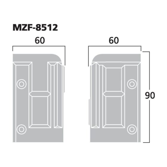 MZF-8512 | Plastový roh pre reproduktorové skrine-5342