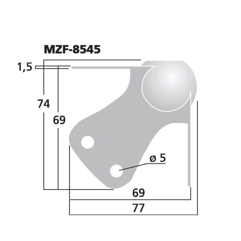MZF-8545 | Kovový roh pre reproduktorové skrine-5346