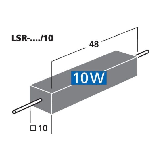LSR-10/10 | Výkonný cementový odpor, 1.0 Ω, 10 W-4888
