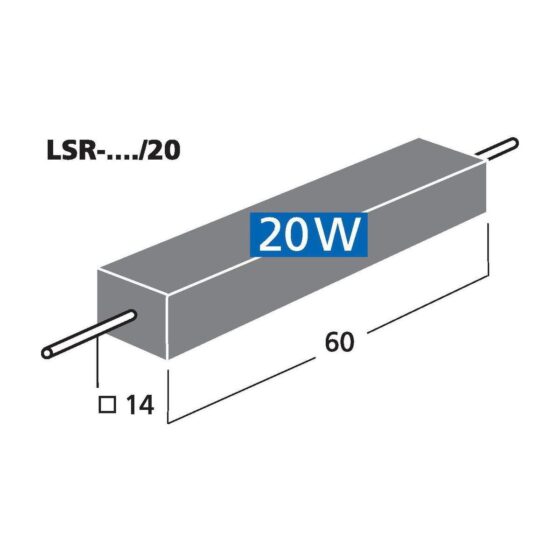 LSR-10/20 | Výkonný cementový odpor, 1.0 Ω, 20 W-4889