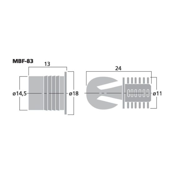 MBF-83 | Rámové hmoždinky pre reproduktory, súprava-4925