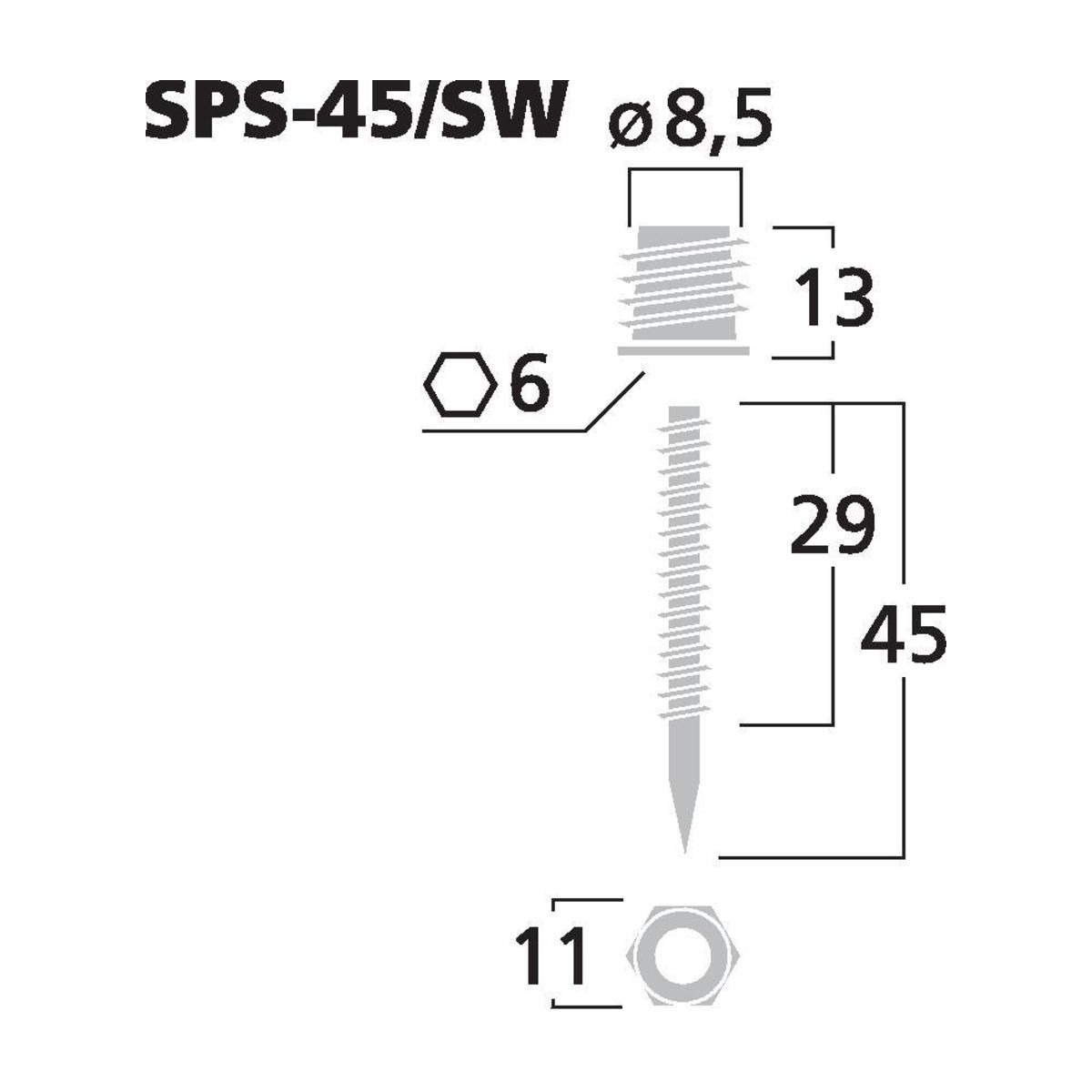 SPS-45/SW | Set of speaker spikes (4 pcs.)-6143