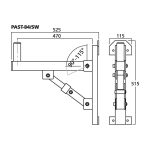 PAST-84/SW | Držiak na stenu pre PA reproduktorové systémy-5616
