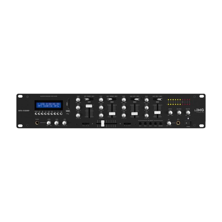 MPX-410DMP | Stereo DJ mixpult s MP3 prehrávačom a prijímačom-0