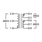 LTR-110 | Audio transformátor 1:1/2:1 pre linkové signály-4910