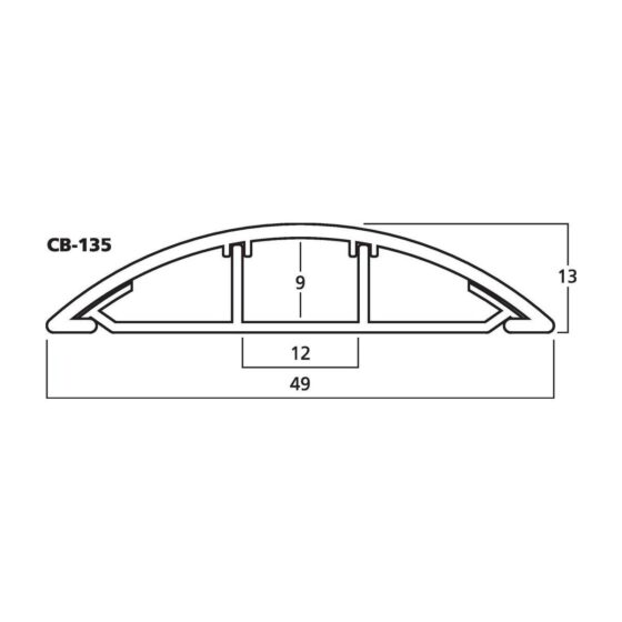 CB-135 | Káblový most, sivý, 100x5x1.5 cm-4215