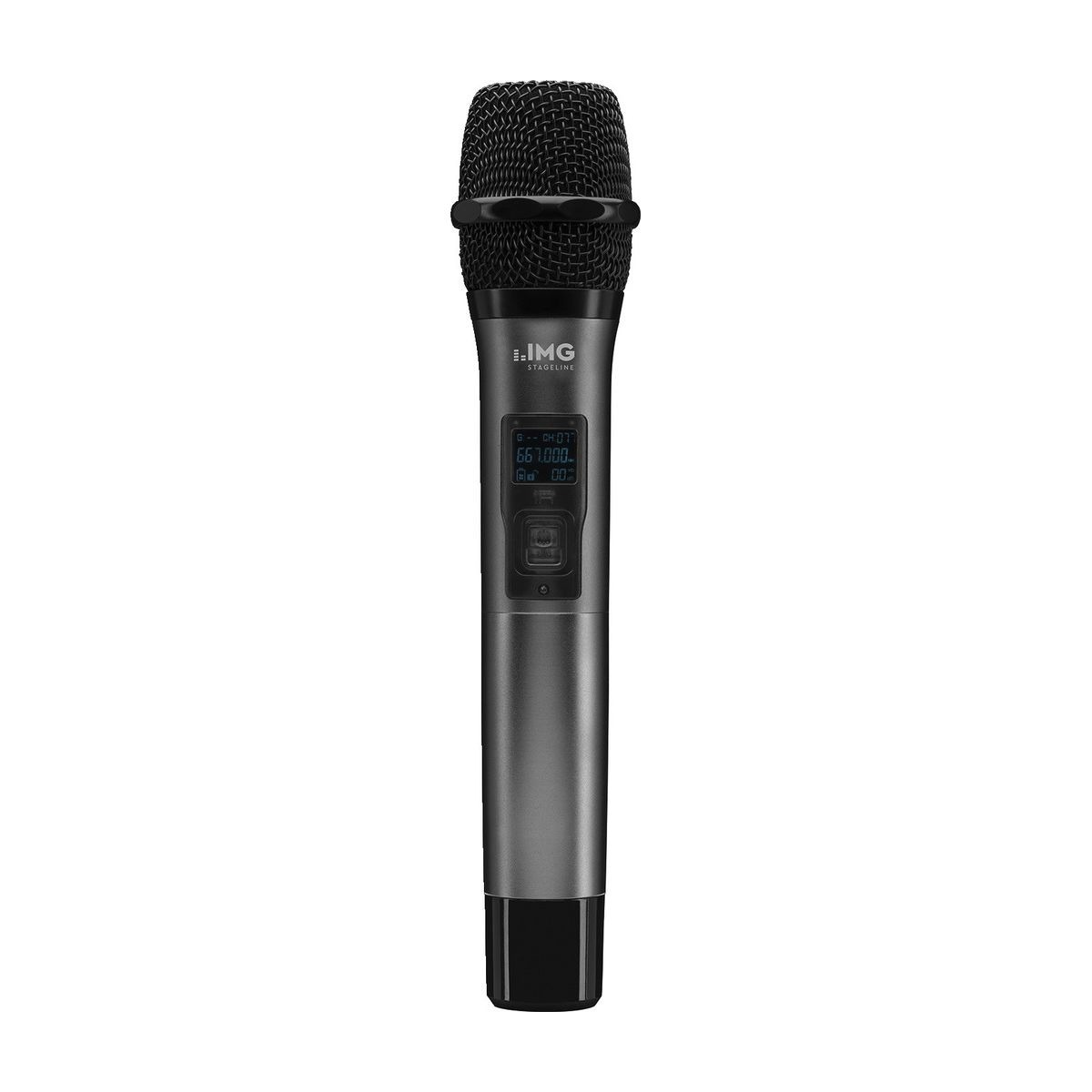 Hand-held microphone with integrated multifrequency transmitter, 667.000-691.750 MHz | TXS-707HT-0