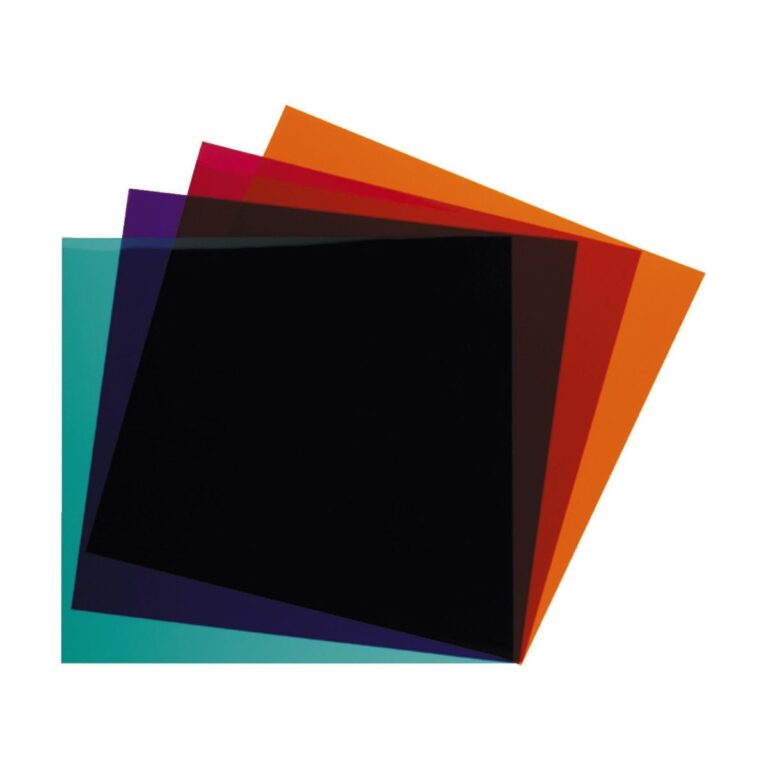 LEF-256SET | Sada farebných filtrov, oranžový, magenta, pávová modrá (azúrová), mauve (fialová)-0