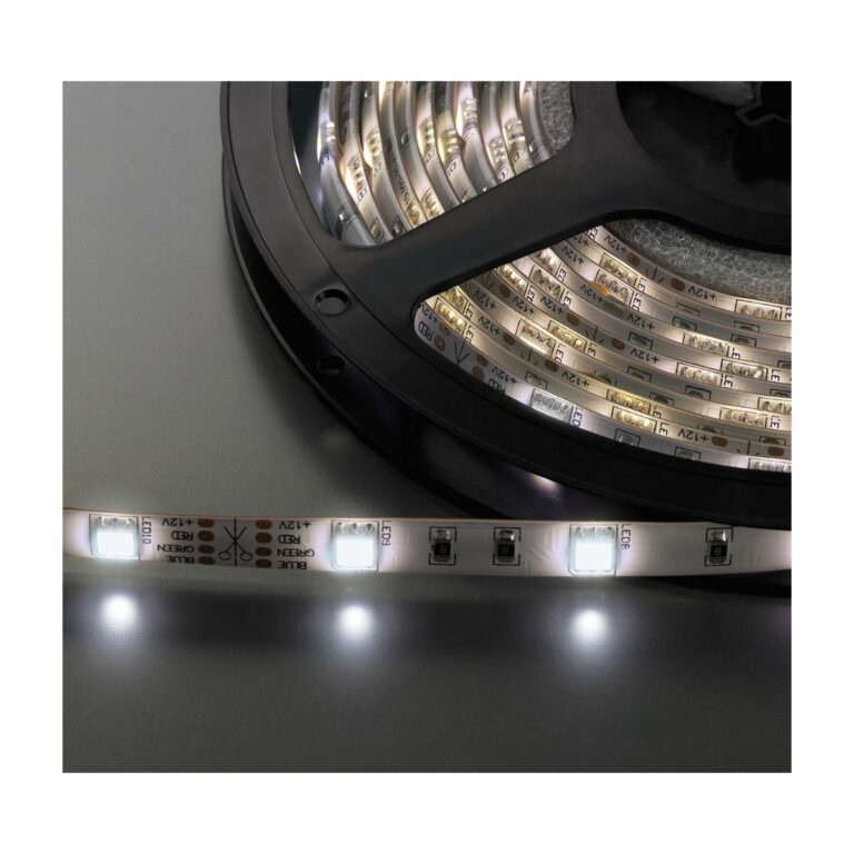 LEDS-55MP/WS | Flexibilný LED pásik, DC 12 V, 5050 LEDs, biela-0